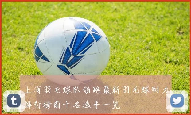 上海羽毛球队领跑最新羽毛球耐力排行榜前十名选手一览
